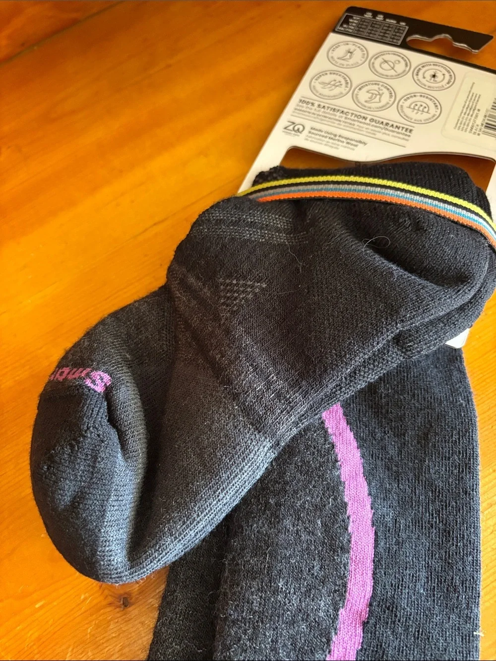 Smartwool WoMen’s Ski Socks - Black with Pink Accent